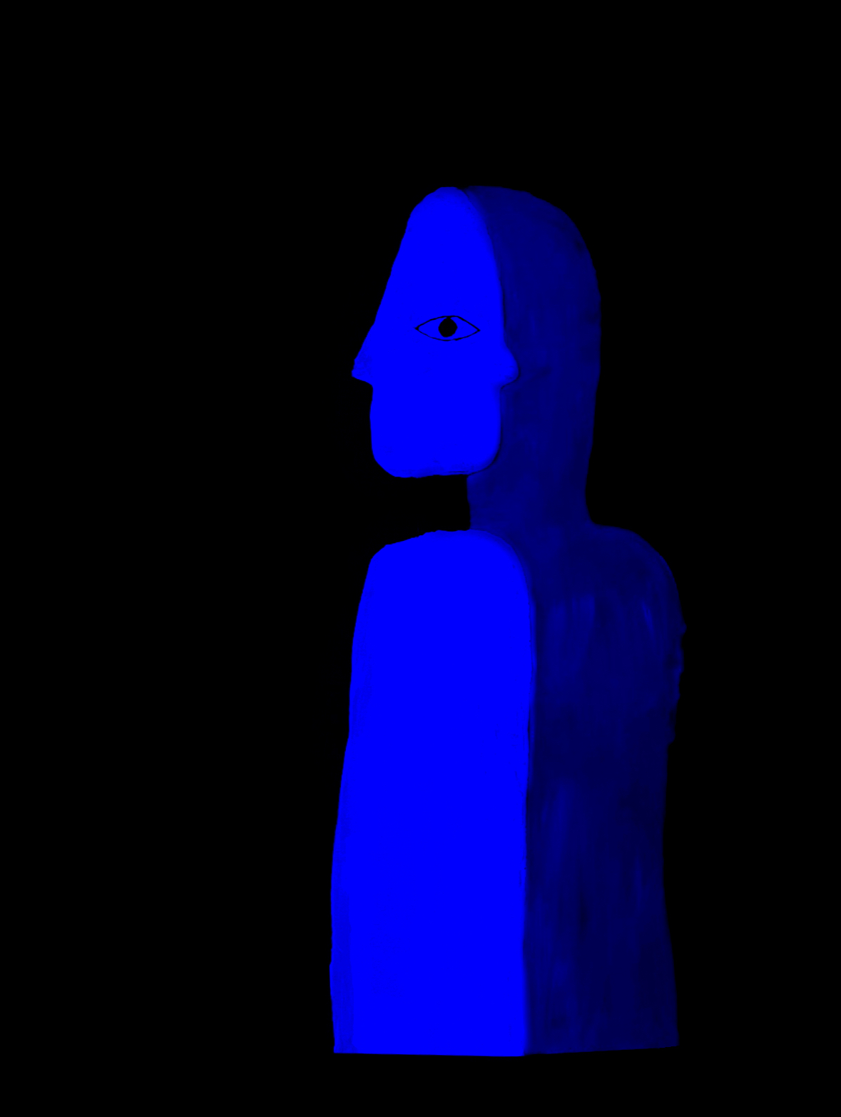 Blue person