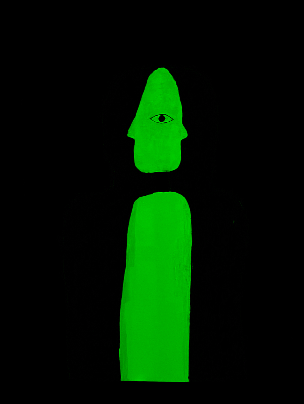 Green person